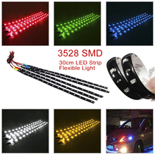 2 PCS LED strip SMD3528 Waterproof Flexible 30CM Red Green Blue White Warm white Super bright car Styling decor stickers lamp 2024 - buy cheap
