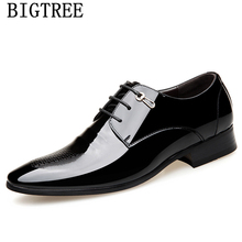 Homens sapatos pretos + masculino elevador sapatos para homens sapatos de couro homens italianos sapato zapatos de couro couro masculino sociais hombre 2024 - compre barato