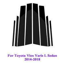 Pegatinas de decoración exterior para coche Vios Toyota Yaris L 2014-2018, accesorios de decoración para coche, Pilar del centro de la ventana 2024 - compra barato