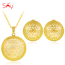 Sunny Jewelry Classic Jewelry Big Round Jewelry Sets For Women Necklace Earrings Pendant Dubai Jewelry Sets For Party Engagement 2024 - buy cheap