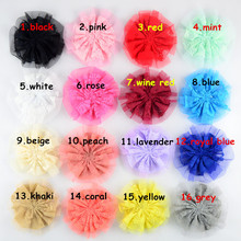 Wholesale 100pcs/Lot Boutique Soft Lace Flowers 3.5inch Hair Accessories for Headband Hat Garment DIY Craft FH54 2024 - buy cheap