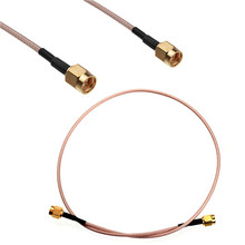 100cm Cable SMA Male To SMA Male With Nut Bulkhead RF Coax Pigtail Cable RG316 Connector Adapter 2024 - buy cheap