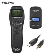 YouPro MC-292 DC0/DC2/N3/S2/E3 2.4G Wireless Remote Control LCD Timer Shutter Release Channels for Sony/Nikon/Canon/Fujifilm etc 2024 - buy cheap