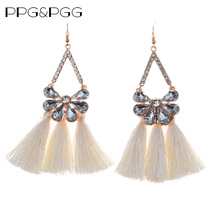 PPG&PGG Simple Tassel Earrings For Women New Deasign Fashion Hot Sale Statement Fringe Drop Dangle Earrings Jewelry 2024 - buy cheap