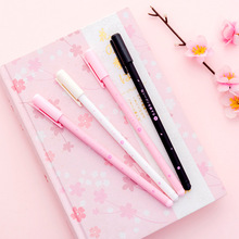 Bolígrafos de Gel Sakura, plumas bonitas de flor de cerezo, tinta negra, regalo promocional, papelería escolar, suministros de escritura, 48 unids/lote 2024 - compra barato