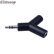 Elistooop 100 шт. аудио разветвитель Y-образный штекер на 2 гнезда M/F 3,5 мм Штекерный адаптер для наушников 2024 - купить недорого