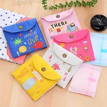 Cartoon Sanitary Napkin Storage Bag Travel Outdoor Portable Coin Jewelry Cosmetic Organizer Girls Diaper Sanitary Pads Pouch 2024 - buy cheap