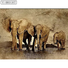 5D DIY Diamond Painting Elephant Picture Of Rhinestone Full Square Drill Diamond Embroidery Animal Cross Stitch Mosaic XY1 2024 - buy cheap