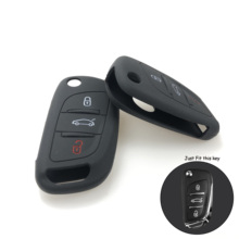 Силиконовый чехол для ключей от машины чехол с 3 кнопками для модифицированного Citroen C4, C5, DS4 для Peugeot 107, 207, 307, 407, 308, 607, складной ключ 2024 - купить недорого