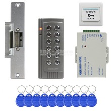 DIYSECUR RFID 125KHz Reader Keypad Access Control System Security Kit + Electric Strike Door Lock + Power Supply K4 2024 - buy cheap