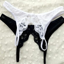Women Sexy Lingerie Hot Erotic Sexy Panties Open Crotch Porn Lace Underwear Crotchless Underpants Sex Wear Briefs With Bow Front 2024 - buy cheap