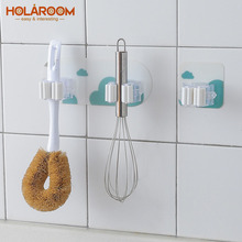 Holaroom Exquisite Kitchen Clip Rag Broom Mop Rack Multifunctional Traceless Suction Cup Hook Mop Holder Storage Rack 2024 - buy cheap