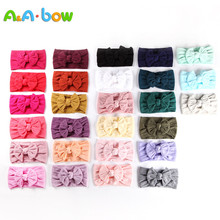 100pcs Cable Knit Nylon Bow Headwrap, One size fits all Baby headbands, wide nylon headbands, baby headbands, Knot bow headwear 2024 - buy cheap