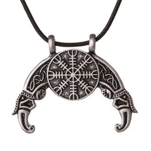 Antique Silver Odin's Raven Compass Rune Pendant Retro Viking Totem Talisman Men's Necklace 2024 - buy cheap