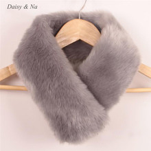 Daisy & Na Wraps Trendy Faux  Rabbit  Fur New Warm Neck Warmer Thick Fashion Women 015 2024 - buy cheap