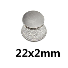 5pcs 22 x 2 mm N35 Powerful Super Strong Magnet Round Rare Earth Permanent Neo Neodymium Magnet 2024 - buy cheap