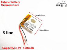 3 line Good Qulity 3.7V,400mAH,403030 Polymer lithium ion / Li-ion battery for TOY,POWER BANK,GPS,mp3,mp4 2024 - buy cheap