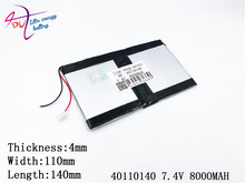 Litro de batería de energía 40110140 7,4 V 35110140, 8000MAH 38110140 de gran capacidad ultra-delgada batería Tablet MID 2024 - compra barato