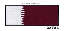 Patch bandeira bordada largo 3 "catar, letras do alfabeto de ferro/baby ferro em remendos/emblema 2024 - compre barato