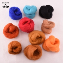 QUAN FANG 10 Color Needle Felting  Wool  Natural Collection Soft  Wool Fiber  For DIY&Sewing,Doll Needlework Felting Crafts gift 2024 - buy cheap