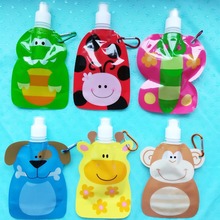 480ML 1pcs Cartoon Plastic Reusable Food Pouch Cute Squeeze Food Packaging Bags Feeding Bag Baby 2024 - buy cheap