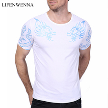 2019 New Summer Men's T Shirt New Fashion Dragon Printed Short Sleeve T Shirt Mens Clothes Trend Casual O Neck Top Tees Men 5XL 2024 - buy cheap