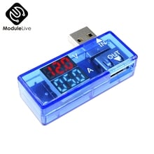 Mini 5V Red Blue USB Current Voltage Meter Tester Ammeter  Voltmeter Detector Digital Display Mobile Phone Power Charger Doctor 2024 - buy cheap