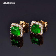 BUDONG Women Big Earring Silver/Gold Color Crystal Stud Earrings for Women Jewelry Earrings Bijoux Women Bisuteria XUE015 2024 - buy cheap