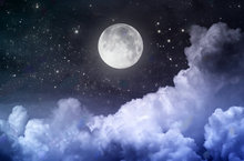 Pano de vinil para plano de fundo, lua cheia, estrela, céu noturno, impressão de computador de alta qualidade 2024 - compre barato