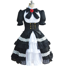 Free shipping Anime DATE A LIVE Cos Halloween Tokisaki Kurumi Cosplay female Girls Gothic Lolita Palace Dress Cosplay Costume 2024 - buy cheap