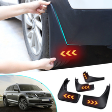 Car Front Rear For Fender Mud Flaps For Skoda Kodiaq 2016 2017 2018 Splash Guards Mudguards Reflective Mudflaps Accessories 2024 - buy cheap