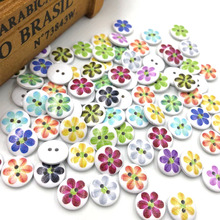 100 pcs Mix Sunflowers Wood Buttons 15mm Sewing Craft Lots WB315 2024 - buy cheap