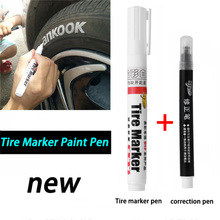 Rotulador de goma permanente para neumáticos de coche y motocicleta, rotulador de pintura, color blanco, bricolaje, 1 Juego 2024 - compra barato