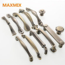 MAXMIX-tiradores de puerta antiguos, 5 unids/lote, tiradores de cajón de Metal, tiradores de armario de cocina Vintage y pomos de muebles 2024 - compra barato
