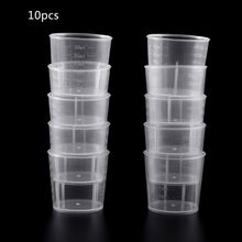 10Pcs Laboratory Bottle Lab Test Measuring 30ml Container Cups with Cap Plastic Liquid Measuring Cups 2024 - buy cheap