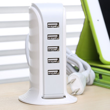 5 USB Multi-Port EU Plug Charger Desktop HUB Charging Station Power Adapter For Macbook Smartphone PC iMac HUB Adapter 25 2024 - buy cheap
