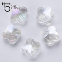 14mm Transparent Flower Shape Crystal Beads Material for Jewelry Diy Bracelet with Hole Faceted Glass Beads Wholesale Y701 2024 - buy cheap