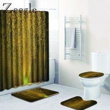 Zeegle 4PCS Bathroom Carpet Water Absorbent Rug Machine Washable Non Skid Bath Mat Toilet Mat Set Soft Microfiber Bath Rugs 2024 - buy cheap