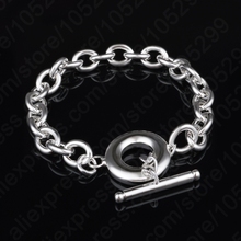 Top Sale New Famous Brand Women 925 Sterling Silver Rolo Chain Bangles Chunky Bracelets Wholesale 2024 - buy cheap