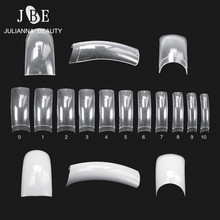 550 PCS False Acrylic Art Nails UV Gel Half French Nail Tips Tools Salon Decorated Transparent Fake Nail Art Tips Manicure 2024 - buy cheap