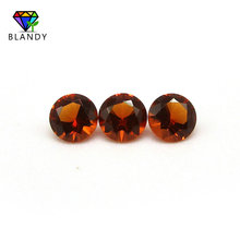 Factory Price 5A 1000pcs/lot 0.8-3.0mm Round Brilliant Cut Garnet Spessartine Nano Stone Synthetic Gems For Jewelry 2024 - buy cheap