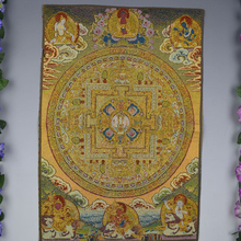 Pintura de mandala tangka de 24 polegadas, pintura suspensa para parede do budismo e do tibete, decoração de seda e tecido tibetano yyy9882 para casa, 1 peça 2024 - compre barato