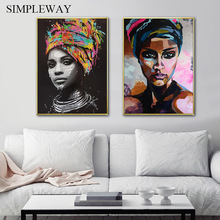 Canvas Painting Figure Decorative Picture Wall Art Abstract Woman Portrait Poster and Print Modern Home Living Room Decoration 2024 - buy cheap