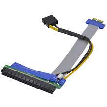 Супер мягко pcie PCI E PCI-E Express 1X к 16X расширитель платы, удлинитель ленты, Удлинительный кабель с адаптером питания Molex 2024 - купить недорого