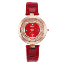 Reloj Mujer Luxury Brand Simple Leather Strap Ladies Watch Rhinestone Life Waterproof Quartz Female Wristwatch Zegarek Damski 2024 - buy cheap
