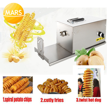 Cortador eléctrico de patatas en espiral de alta calidad, cortador automático de patatas fritas, cortador de verduras, máquina de torsión 2024 - compra barato