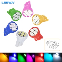 Leewa 50 pces alta potência 7-color t10 194 168 1206 chip 8smd cunha base carro lâmpadas led # ca2615 2024 - compre barato