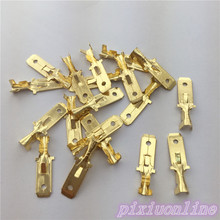 High Quality L15Y 20pcs 6.3mm Copper Male Wire Splice Crimp Terminal Spade Connector 2024 - buy cheap