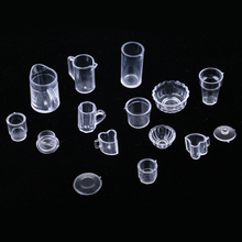 15Pcs Doll House Plastic Kitchen Tableware Cups for Barbi Dolls Accessories Pretend Play Toys Kitchen Toys Collection Decor 2024 - buy cheap