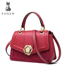 FOXER bag for women 2020 new women Cowhide fashion leather handbags women luxury designer tote red women leather Shoulder bags 2024 - buy cheap